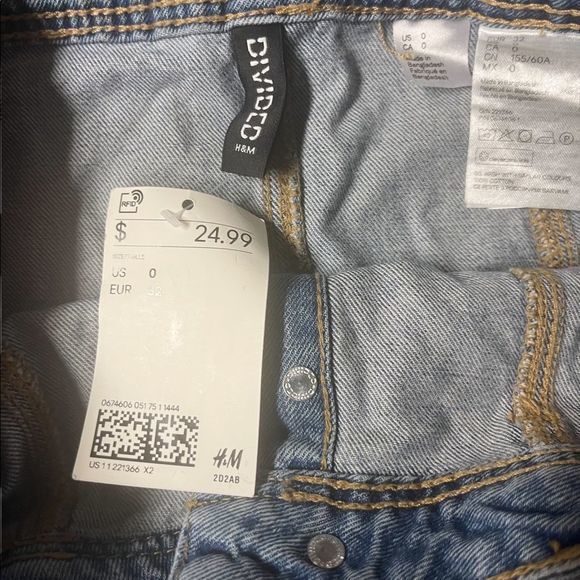 H&M Divided‎ jean skirt NWT size 0 - Picture 3 of 6